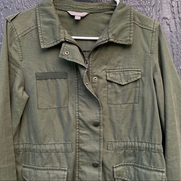 Rubbish Green 3 Pocket Drawstring Utility Jacket - Picture 5 of 8